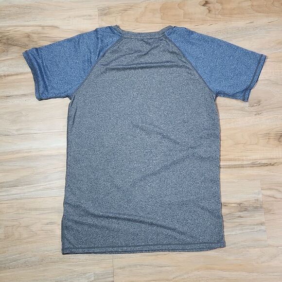 💜32 Degrees Heathered Blue & Gray Short Sleeve Top Youth Large - Picture 3 of 9
